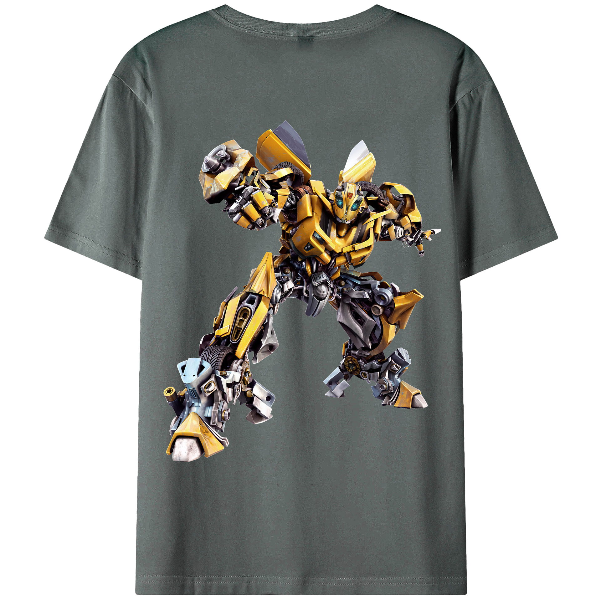 （画像用） Transformers トランスフォーマー 綿100％ メンズ半袖Tシャツ（バックプリント） 通気性
